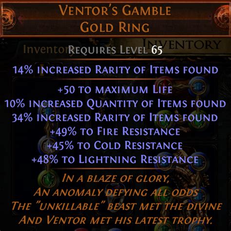Close to Perfect Ventor's Gamble : r/pathofexile .